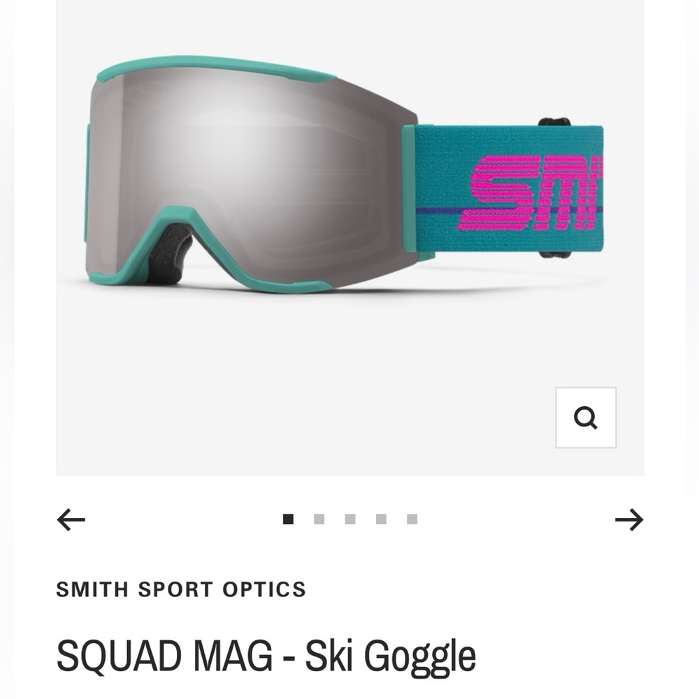 Smith squad mag goggle ski or snowboard